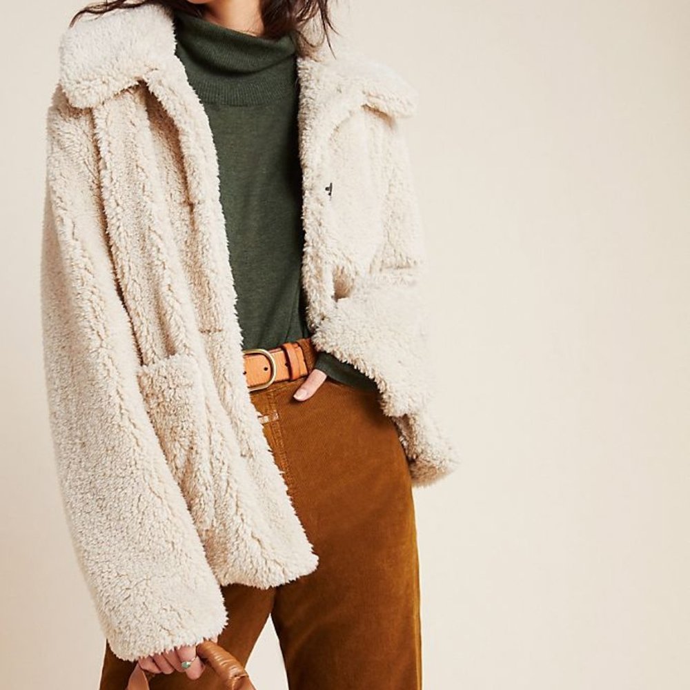 NWT Anthropologie Raquel Teddy Coat - Picture 5 of 6